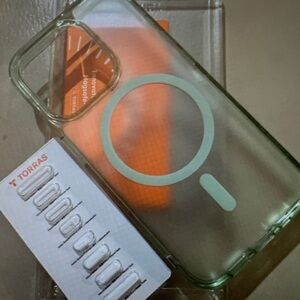 Transparent Green Phone Case with MagSafe